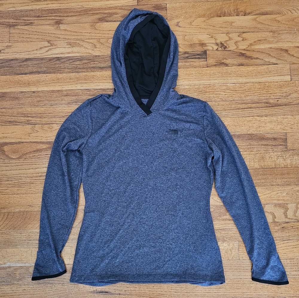 The North Face Womens hooded long sleeve. Charcoal grey medium